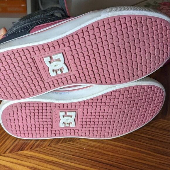 DC pure high tops grey pink girls sneakers 12.5 us @S7 - Picture 2 of 9